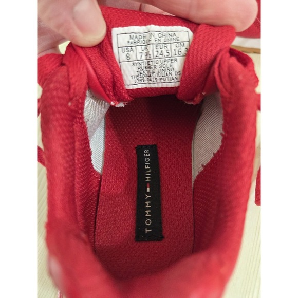 Tommy Hilfiger Infant Boys Sneakers Red Walking Shoes Kids, 8 - Picture 5 of 7